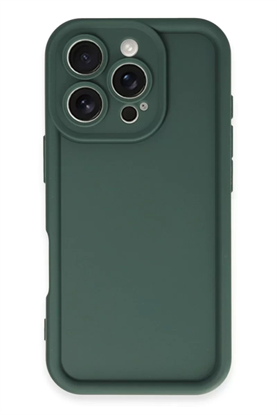 Apple iPhone 16 Pro Kılıf Viera Silikon - Koyu Yeşil