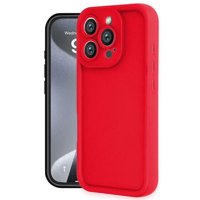 Apple iPhone 16 Pro Kılıf Viera Silikon - Kırmızı