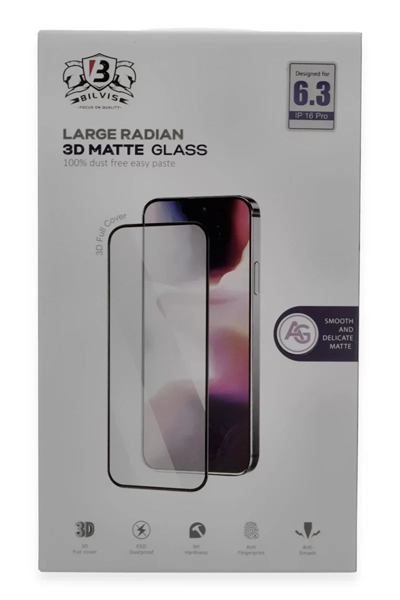 Apple iPhone 16 Pro Max Bilvis 3D Mat Cam Ekran Koruyucu
