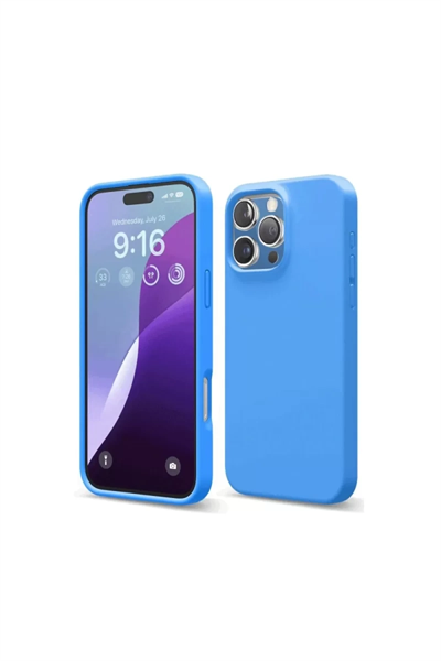Apple iPhone 16 Pro Max Kılıf First Silikon - Mavi