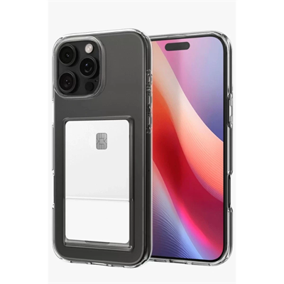 Apple iPhone 16 Pro Max Kılıf Kart Şeffaf Silikon - Şeffaf