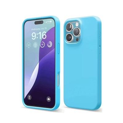 Apple iPhone 16 Pro Max Kılıf Nano içi Kadife Silikon - Mavi