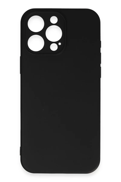 Apple iPhone 16 Pro Max Kılıf Nano içi Kadife Silikon - Siyah