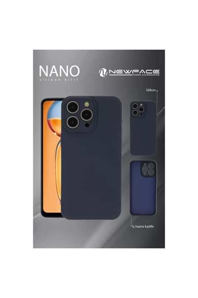 Apple iPhone 16 Pro Max Kılıf Nano içi Kadife Silikon - Mavi