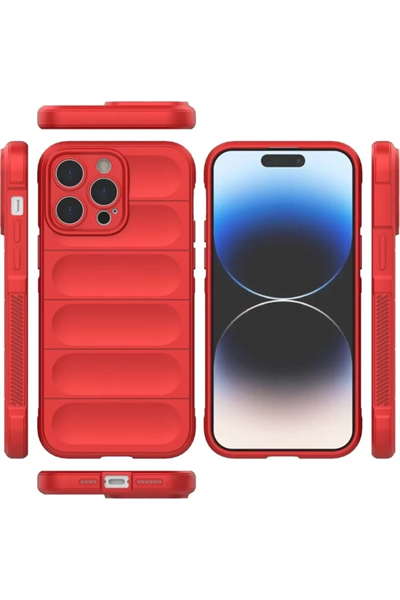 Apple iPhone 16 Pro Max Kılıf Optimum Silikon - Kırmızı