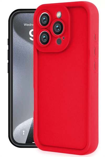 Apple iPhone 16 Pro Max Kılıf Viera Silikon - Kırmızı