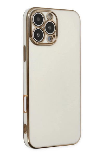 Apple iPhone 16 Pro Max Kılıf Volet Silikon - Beyaz