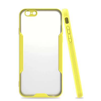 Apple iPhone 6 Kılıf Platin Silikon - Sarı