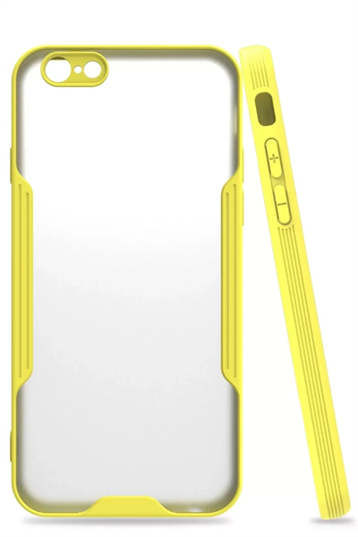 Apple iPhone 6 Kılıf Platin Silikon - Sarı