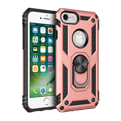 Apple iPhone 7 Kılıf Sofya Yüzüklü Silikon Kapak - Rose