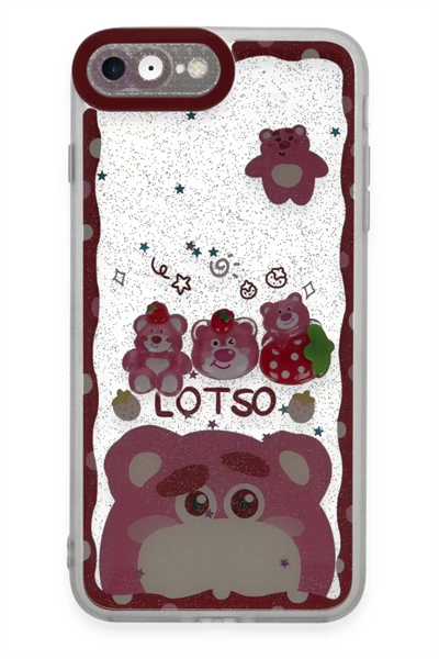 Apple iPhone 7 Kılıf Sweet Desenli Silikon Kapak - Pembe