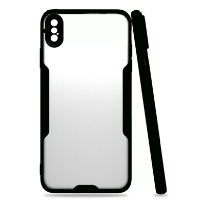 Apple iPhone XS Max Kılıf Platin Silikon - Siyah