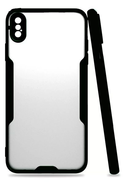 Apple iPhone XS Max Kılıf Platin Silikon - Siyah