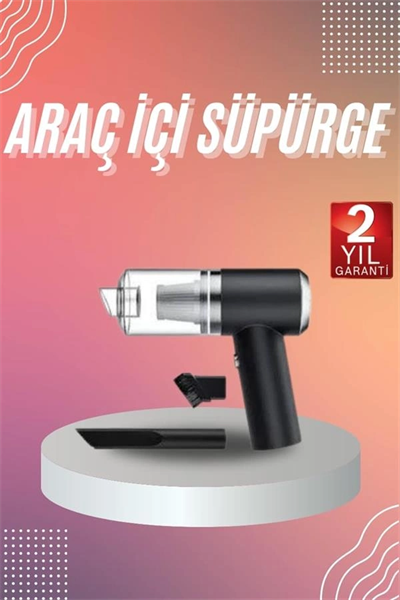 Araç İçi Süpürge Kablosuz Şarjlı Elektrikli Süpürge Elde Taşınabilir
