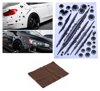 Araç Sticker Seti Yara Bere Oto Sticker Yara Şeklinde 3D