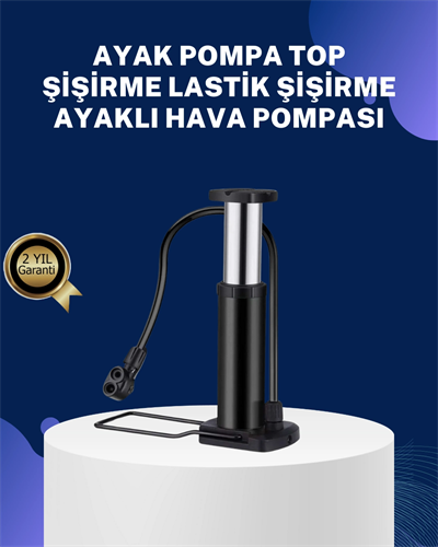 Ayakla Kullanılan Hava Pompası Araç ve Bisiklet İçin Uygun