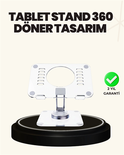 Ayarlanabilir Şeffaf Tablet Standı Kaymaz Silikon Tabanlı