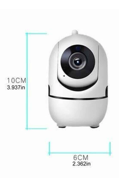 Baby Kamera Kablosuz 720P Beyaz 360 Derece Wifi Kamera Full HD 1080p