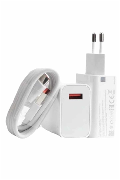Beyaz Ultra Plus Hızlı Şarj Seti Şarj Adaptörü ve Kablosu 67W