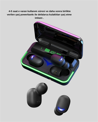 Bluetooth Kulaklık 800mAh Powerbank Düşük Gecikmeli