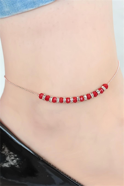 Bordo Miyuki Taşlı Hal Hal