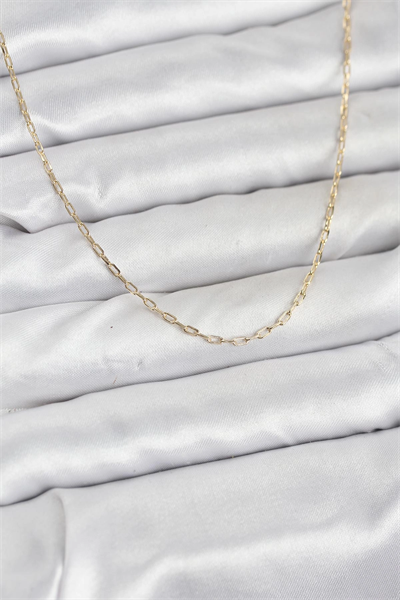 CM 14K Gold Renk Ataç Zincir Model 60 cm Kadın Kolye