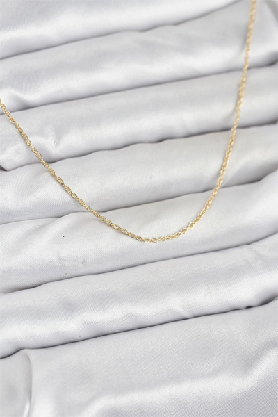 CM 14K Gold Renk Burgu Model 60 cm Kadın Kolye