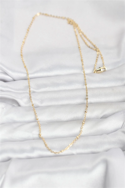 CM 14K Gold Renk Burgu Model 60 cm Kadın Kolye