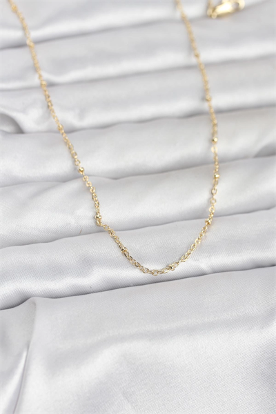 CM 14K Gold Renk Burgu Model 60 cm Kadın Kolye
