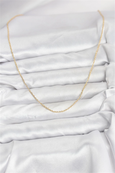 CM 14K Gold Renk Burgu Model 60 cm Kadın Kolye