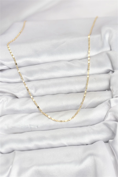 CM 14K Gold Renk Ezme Zincir Model 60 cm Kadın Kolye