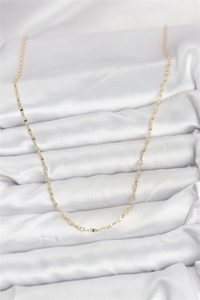CM 14K Gold Renk Gemici Zincir Model 60 cm Kadın Kolye