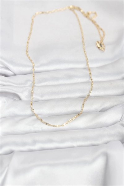 CM 14K Gold Renk Gemici Zincir Model 60 cm Kadın Kolye