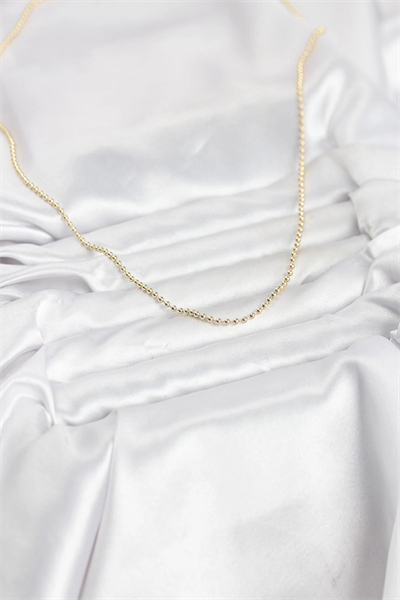 CM 14K Gold Renk Top Zincirli Model 60 cm Kadın Kolye