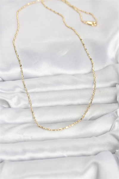 CM 14K Gold Renk Zincirli 60 cm Kadın Kolye