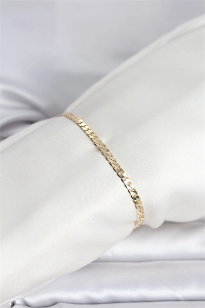 CM 14K Gold Renk Zincirli Model Kadın Bileklik