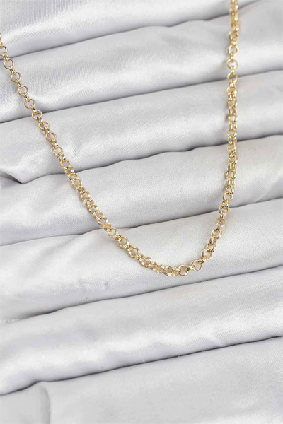 CM Gold Renk Pirinç Halkalı Model Kadın Kolye
