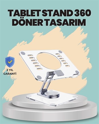 Çift Eksenli Ayarlanabilir Tablet Destek Standı