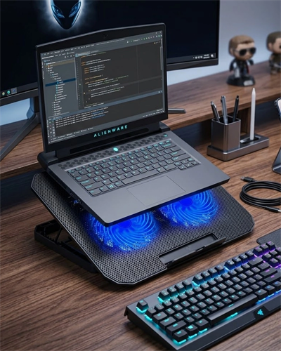 Çift Fanlı Sessiz Laptop Soğutucu 17 İnç Uyumlu Yükseltici Stand