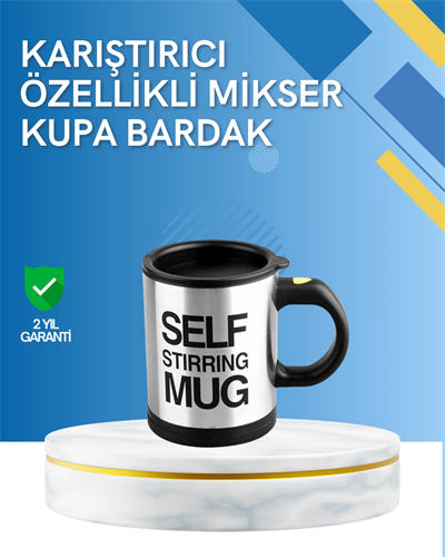 Çift Katmanlı Termos Özellikli Karıştırma Motorlu Kupa