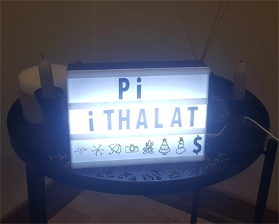 Cinematic Harflerle Işıklı Mesaj Veren Light Box Led Pano A4