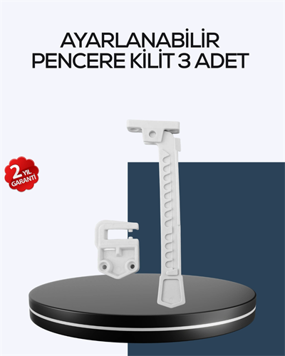 Çocuk Güvenliği İçin Cam Pencere Kilidi 3 Adet