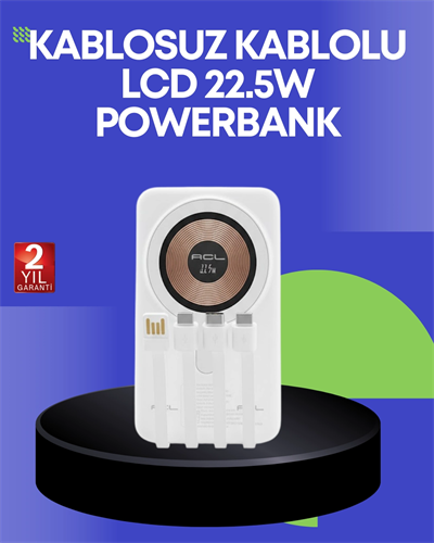 Çoklu Kablo Çıkışlı Taşınabilir Powerbank Kompakt Tasarım