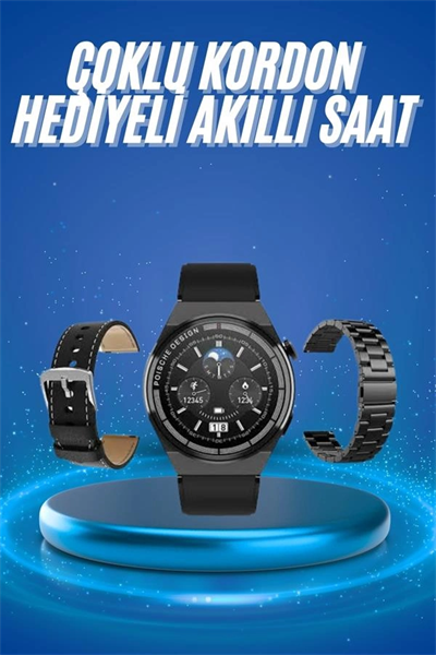Çoklu Kordon Hediyeli Akıllı Saat Çağrı Cevaplama Müzik Dinleme Dokunmatik Ekran
