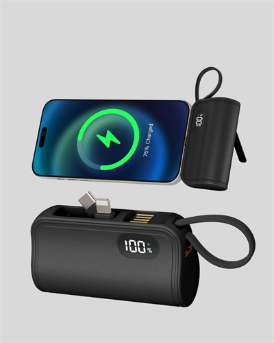 Dahili Konektörlü 20W Hızlı Şarj Mini Taşınabilir Powerbank
