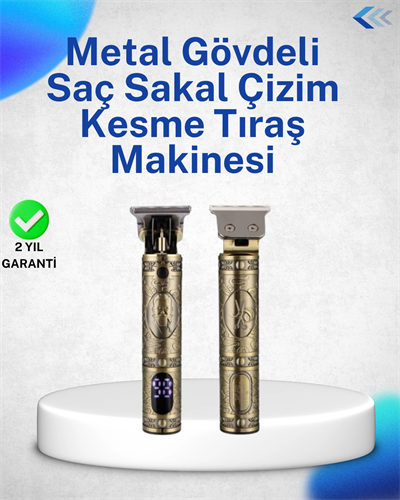 Dayanıklı Çelik Kafa ve Güçlü Motorlu Saç Sakal Makinesi