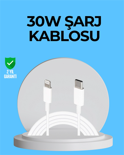Dayanıklı TPE Lightning Kablo – 30W Hızlı Şarj ve Veri Transferi