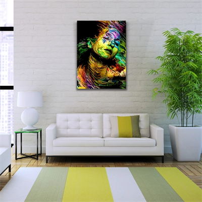 Dekoratif , Soyut , Renkli Kadın Tasvirli  Kanvas Tablo 50 x 70