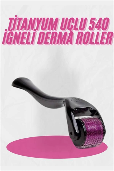 Dermaroller Titanyum 540 Iğneli 1 Mm Saç Kaş Sakal Serum Kullanıma Uygun