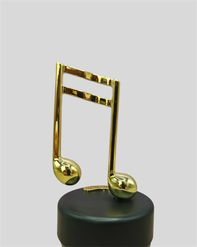 Dönen Nota Figürlü Müzik Box Işıltılı Dekoratif Tasarım